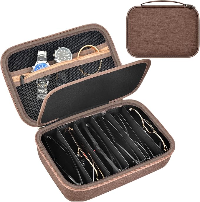 Travel Sunglass Organizer Case for Quay Polarized Sunglasses Men Women, Trendy Glasses Storage Box (Bag Only)