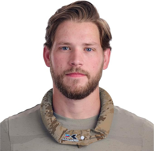 KOOLGATOR Evaporative Cooling Neck Wrap – Reusable Neck Cooler with Long Lasting Relief During Hot Weather Activities, Sports, & Outdoor Work, Marpat/Digital Camo, 1 Pack