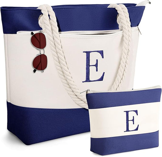 YOOLIFE Beach Bags for Women - Travel Canvas Beach Tote, Pool Waterproof Bag, Travel Essentials, Gifts for Women Birthday