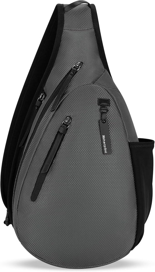 Sherpani Esprit, Anti Theft Sling Bag, Sling Backpack, 10L Travel Bag, Crossbody Backpack, Travel Gift for Women, Fits 10 Inch Tablet (Granite Signature)