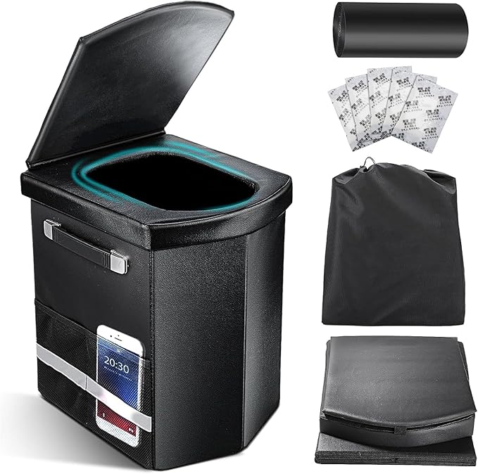 2026 Upgraded XL Portable Toilet for Adults,Tall Camping Toilet with Lid and Convenient Carry Bag, Portable Potty for Camping, Hiking, Car Travel,Truck, RV, Boating, Road Trips, Beach
