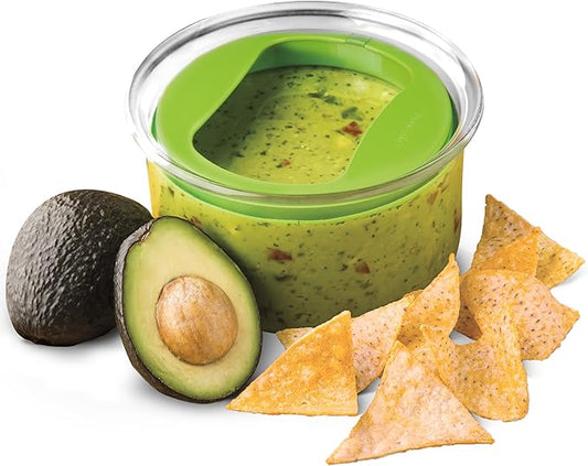 ProKeeper Fresh Guacamole Plastic Kitchen Storage Container with Airtight Lid (Green), for Guacamole and Food Storage