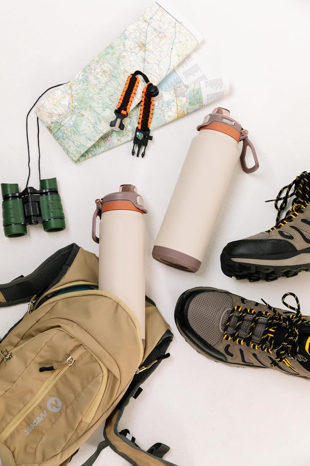 ZULU Powerfill Pro 32oz Stainless Steel Water Bottle with Quick Fill Lid, Triple Walled Vacuum Insulated Metal, Leak Proof Locking Lid, Sip and Chug, Reusable BPA Free, Driftwood