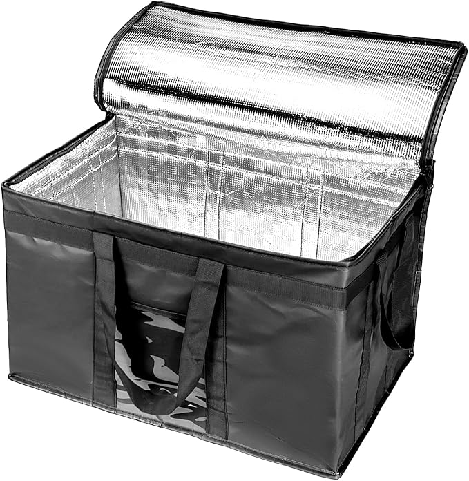 Yalin XXXL Large Insulated Cooler Bag, Styrofoam Cooler of Keep Food Hot or Cold, Reusable Double Zipper Food Delivery Bag for Grocery Shopping, 23" W x 15" H x 14" D