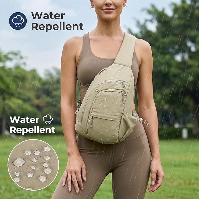 Sling Bag for Women, Anti-Theft RFID Nylon Crossbody Purse with Adjustable Strap for Travel & Shopping