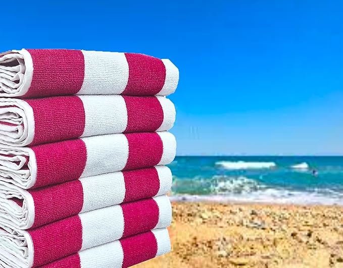 BolBom*S 100% Cotton Luxury Bath Towel Set - Soft & Absorbent Quick-Dry Towels for Bathroom, Spa, Beach or Gym - 30"x60" Large Size - Pack of 6 - Plush & Durable Towels - Machine Washable