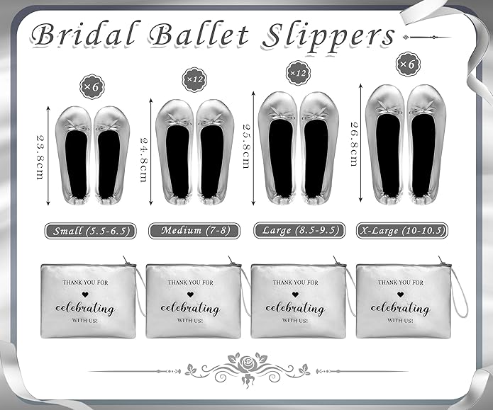 Cuffbow Wedding Foldable Flats Dancing Shoes Bulk Women's Roll up Ballet Flats Wedding Party Slippers for Bridesmaids Guests