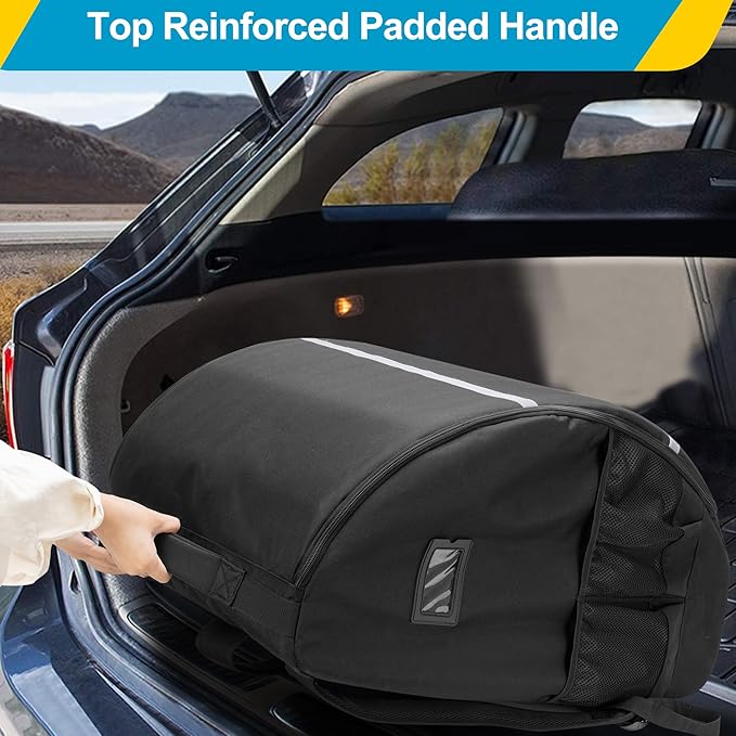Car Seat Stroller Travel Bag Compatible with Doona for Airplane, Gate Check Stroller Backpack with 8mm Pearl Cotton Padding, Black, Patented Design