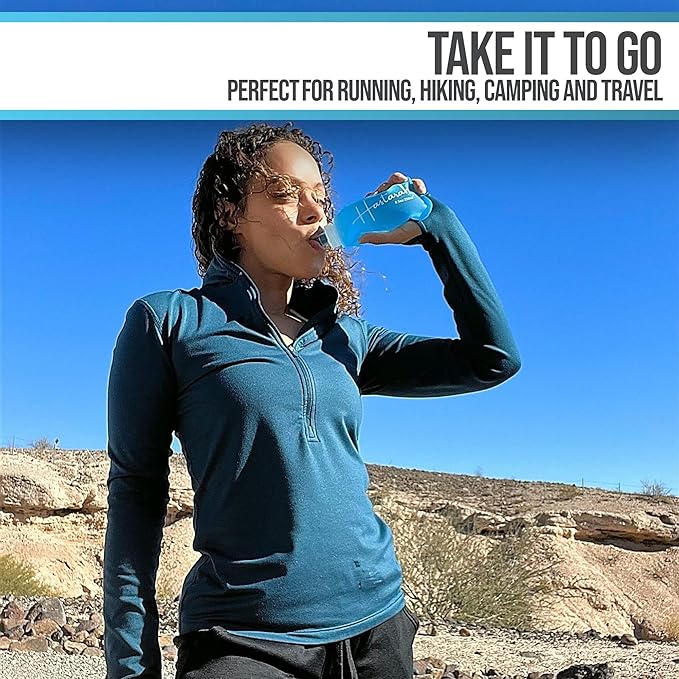 Flexible Silicone Running Water Bottle, 8.5 Fluid Ounces, BPA & PVC Free