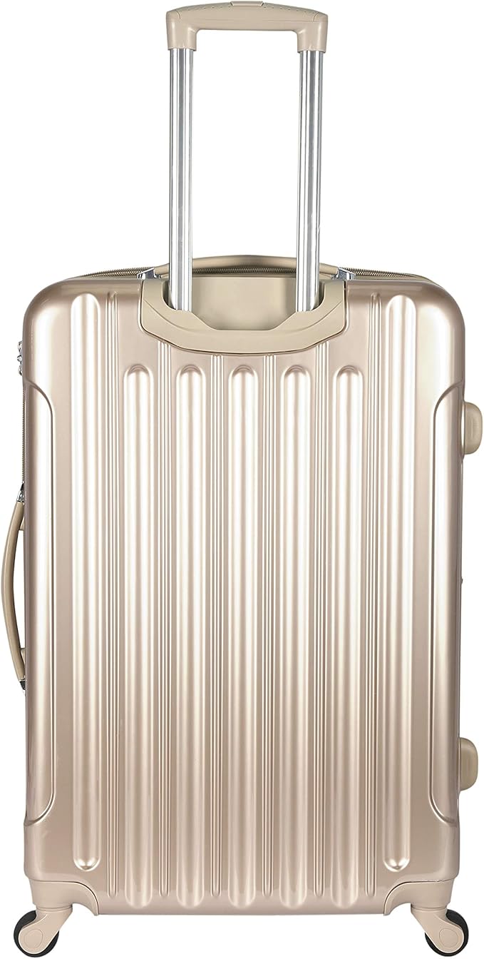 kensie Women's TSA-Lock Hardside Spinner Luggage, Pale Gold, 3-Piece Set (28, 24, 20)