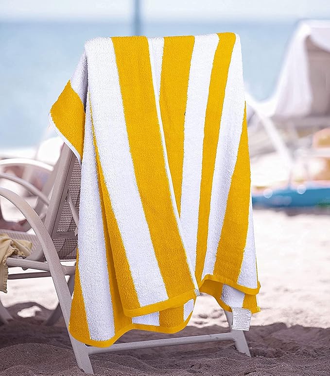Utopia Towels 24 Pack Cabana Stripe Beach Towel, 30 by 60 Inches, Oversized 100% Ringspun Cotton Pool Towels, Highly Absorbent Bath Towels for Beach