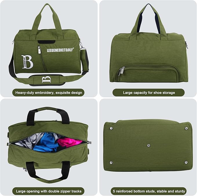 Golf Duffel Bag, Small Duffel Bag for Outdoors, Sports, Yoga, Gym, Swimming and Weekend Getaways, Travel Tote Bag for Waterproof Lightweight Carry-On Workout