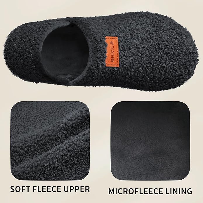 Women's Men's Fuzzy Fur Slippers Casual House Shoes Non Slip Barefoot Slipper Socks Warm Closed Back Indoor Outdoor Shoes