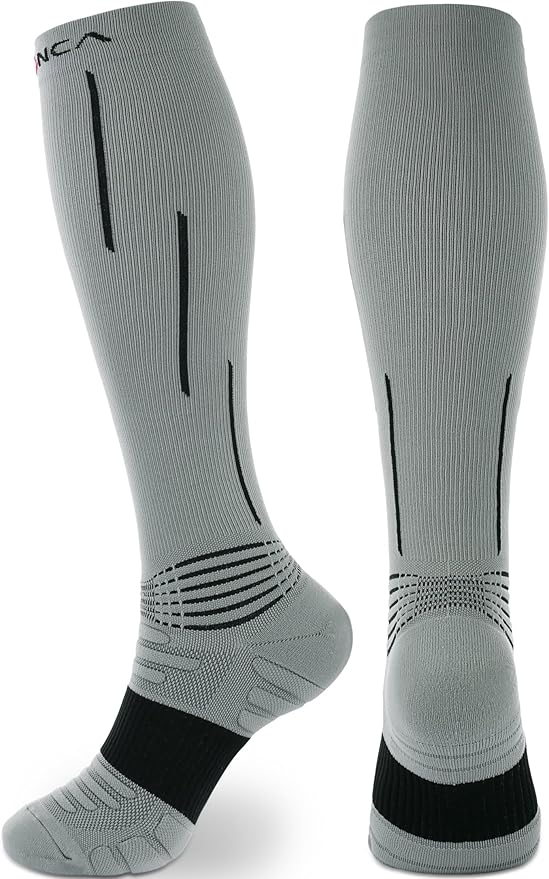 NEENCA Compression Socks, Medical Athletic Calf Socks for Injury Recovery & Pain Relief, Sports Protection—1 Pair, 20-30 mmhg