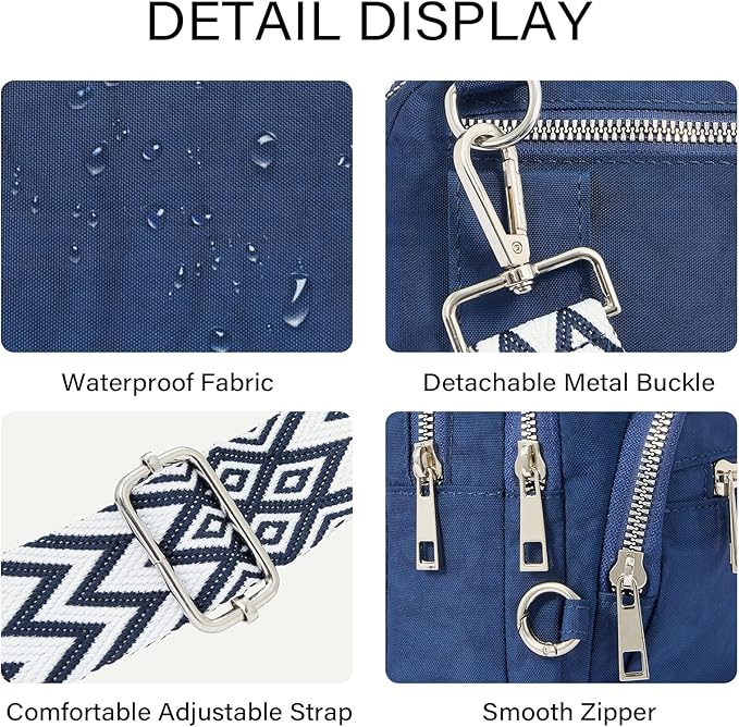 CLUCI Crossbody Bags for Women Travel,Travel Bags for Women,Travel Purses Anti Theft Crossbody,Convertible Belt Bag RFID