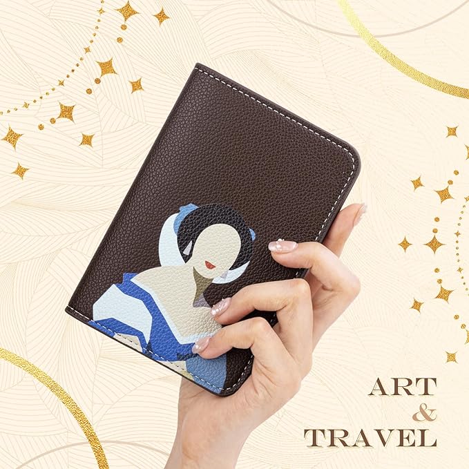Lychii Passport Holder, Slim Passport Cover Travel Wallet with RFID Blocking, PU Leather Protector Pouch Protective Case for Passports, Boarding Pass, ID Cards