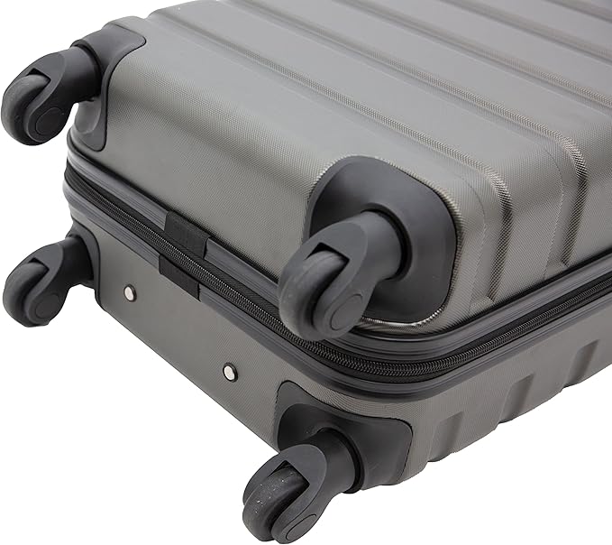 Travelers Club Harper Luggage, Charcoal, 22-Inch Carry-On