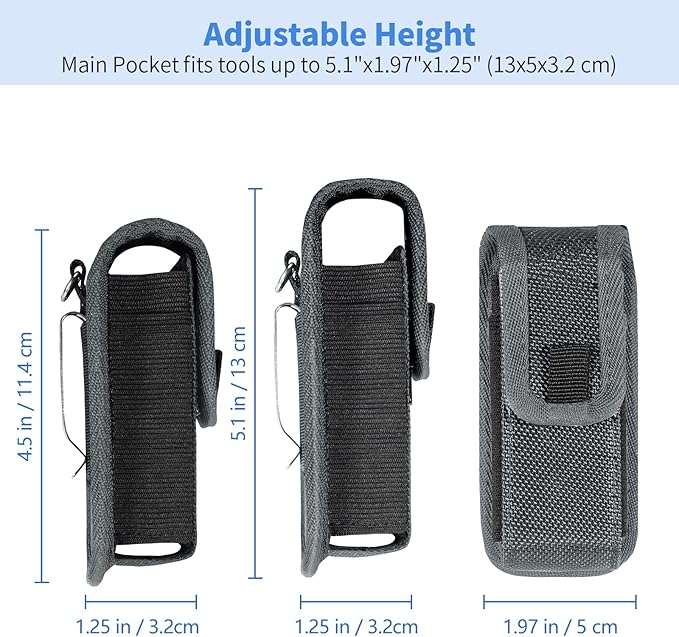 Kenobee Multitool Sheath EDC Pouch Compatible with Leatherman Wave Plus Wingman Surge Rebar, Multi-Purpose Belt Clip Tool Holder Bag, Utility Tactical Waist Pack Camping Hiking Pocket Organizer Case
