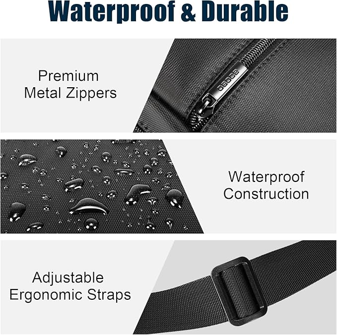 Messenger Bag, Crossbody Bag Shoulder Bag for Men Water Resistant Man Bag Man Purse for Business Office | Slim Business Design, Lightweight Commuter
