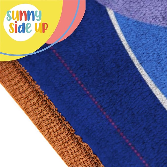 Sunny Side Up Kids Plush Throw Blanket – Soft & Comfy Throw for Couch or Bed – Cozy Home Décor for Living Room & Bedroom, Blue - Blippi, 40x50 - Travel Blanket