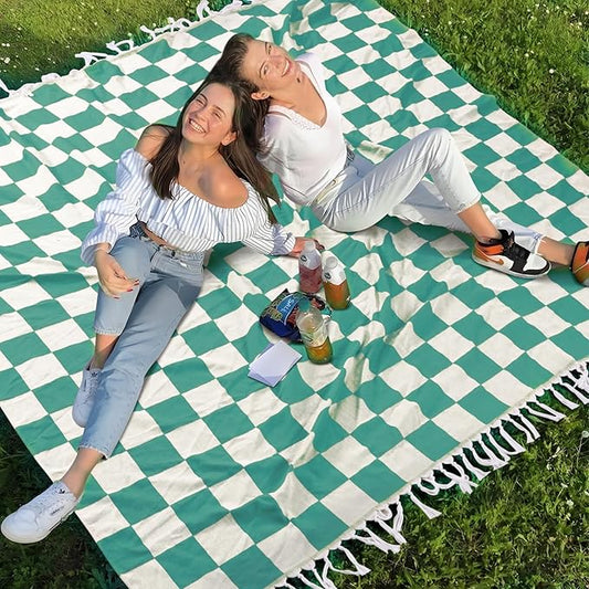 Large Picnic Blanket Outdoor Law Park Grass Patio Mat Manta Para Soft Car Travel Essentials Road Trip Summer Vacation Stuff Outside Accessories Roadtrip Camping Gear Rv Must Haves Glamping Tent Gadget