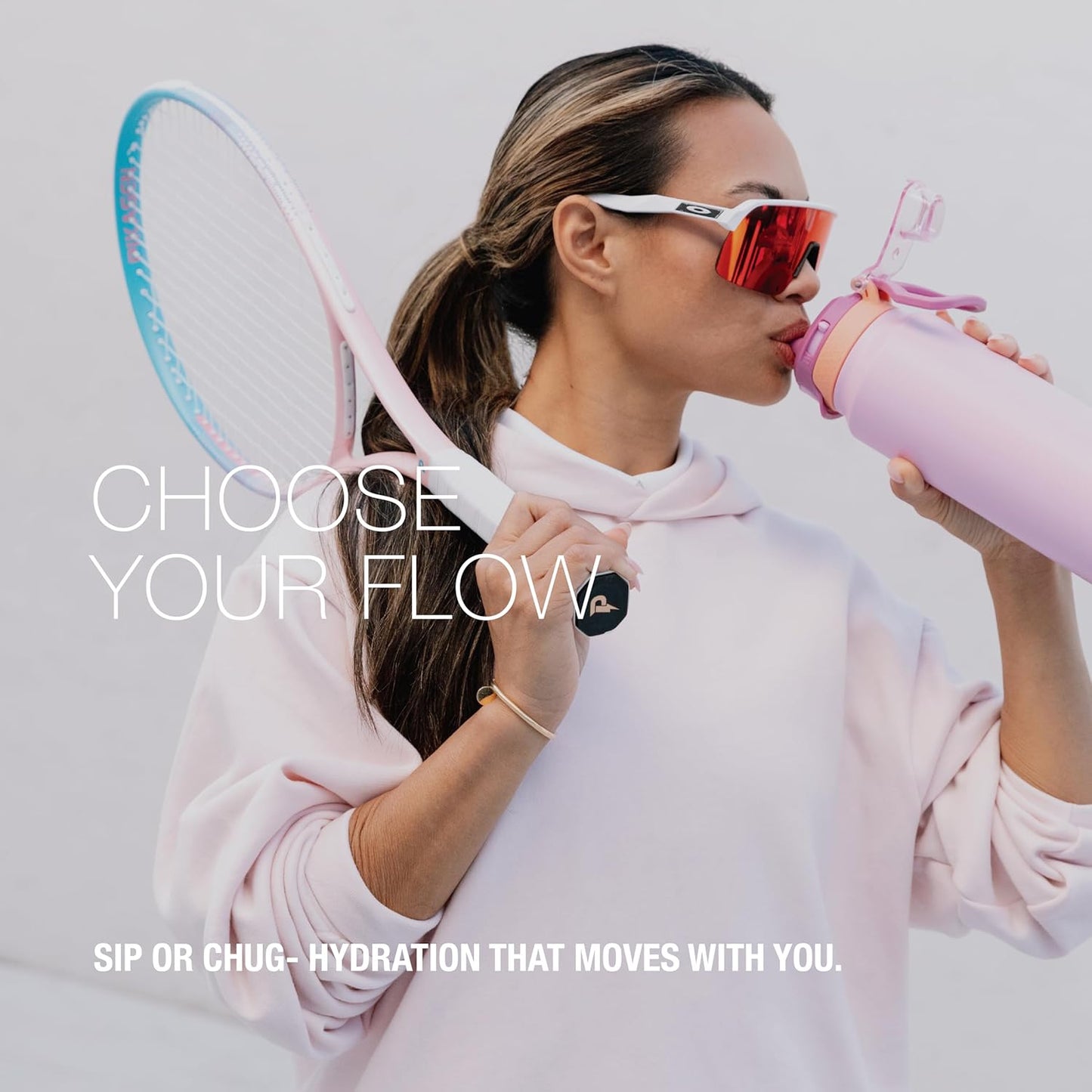 ZULU Powerfill Pro 24oz Stainless Steel Water Bottle with Quick Fill Lid, Triple Walled Vacuum Insulated Metal, Leak Proof Locking Lid, Sip and Chug, Reusable BPA Free, Sherbert