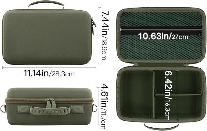 Camera Case Compatible with Canon EOS Rebel T7 / T100 / R50 / R100 / R5 / R6 Mark II DSLR Camera with 18-55mm Lens,Sony,Nikon DSLR Camera Protective Case with Shoulder Strap (Army Green Case)