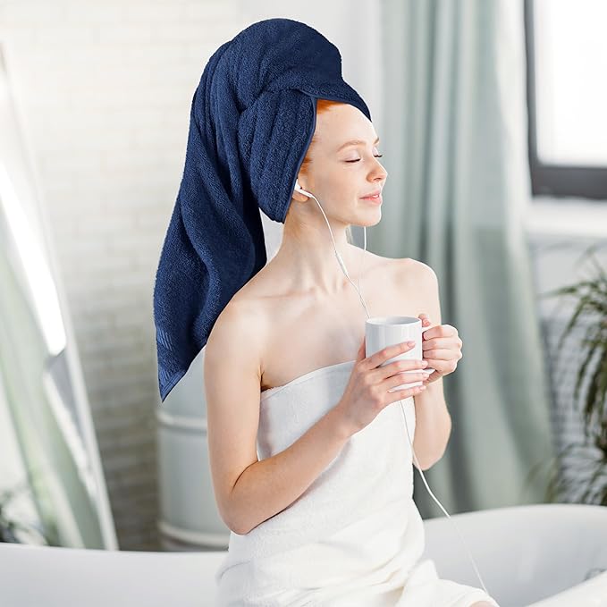Utopia Towels 4 Pack Premium Extra Large Bath Towels Set, (30 x 60 Inches) 100% Ring Spun Cotton, Lightweight and Highly Absorbent Quick Drying Towels, Perfect for Daily Use (Navy)