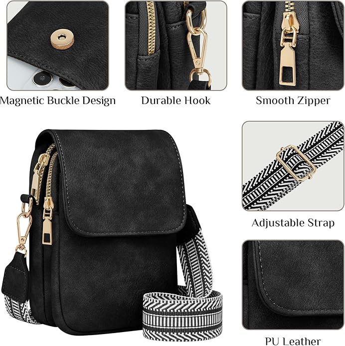 Fashion Small Crossbody Bags for Women Trendy Designer Cell Phone Purses Wallets with Card Holder Anti Theft Travel