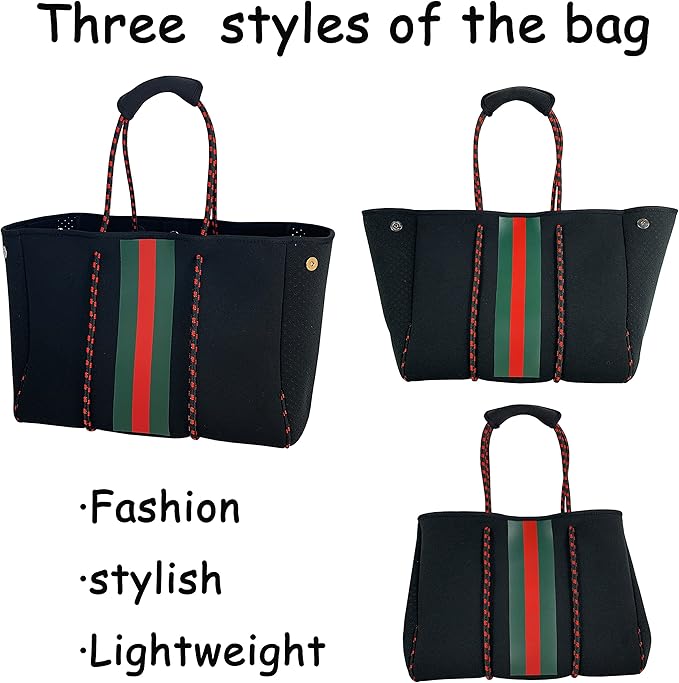 QOGiR Neoprene Multipurpose Beach Bag Tote with Inner Zipper Pocket … … … …