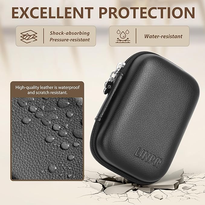 Digital Camera Case Compatible with Canon Powershot G7X Mark II & III/ SX740/ Sony ZV-1/ RX100 VII, Compact Travel Point & Shoot 4K Vlog Cameras Storage Holder with Lanyard (Black)