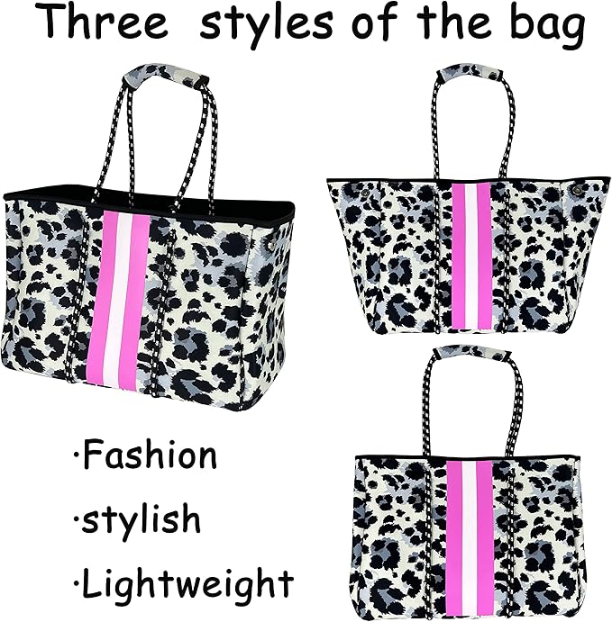 QOGiR Neoprene Multipurpose Beach Bag Tote with Inner Zipper Pocket … … … …