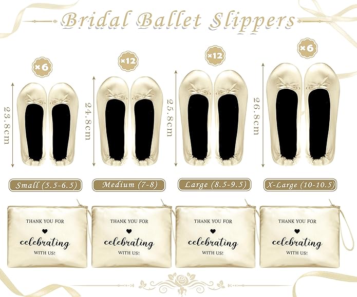 Cuffbow Wedding Foldable Flats Dancing Shoes Bulk Women's Roll up Ballet Flats Wedding Party Slippers for Bridesmaids Guests