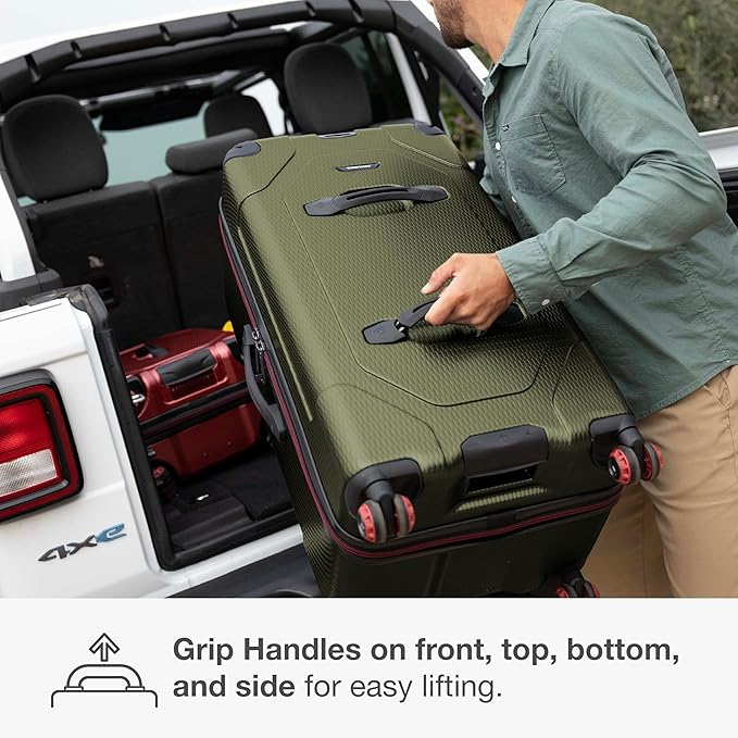Traveler's Choice Maxporter II Polycarbonate Hardside Trunk with Spinner Wheels, Green, 31-Inch Trunk