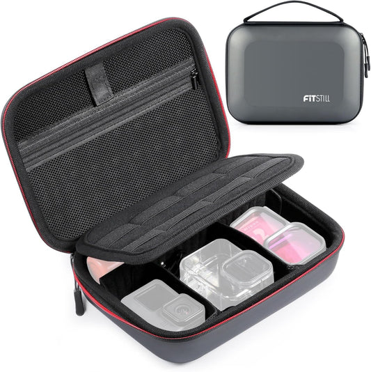 FitStill Carrying Protective Hard Shell Travel Storage Case Compatible with Go Pro Hero 13/12/11/10/9/8/7/6/5,Max, insta 360 X5 X4 X3 ONEX2,AcePro2/AcePro,DJI Action 5 Pro/4/3/2 Camera Accessories Kit