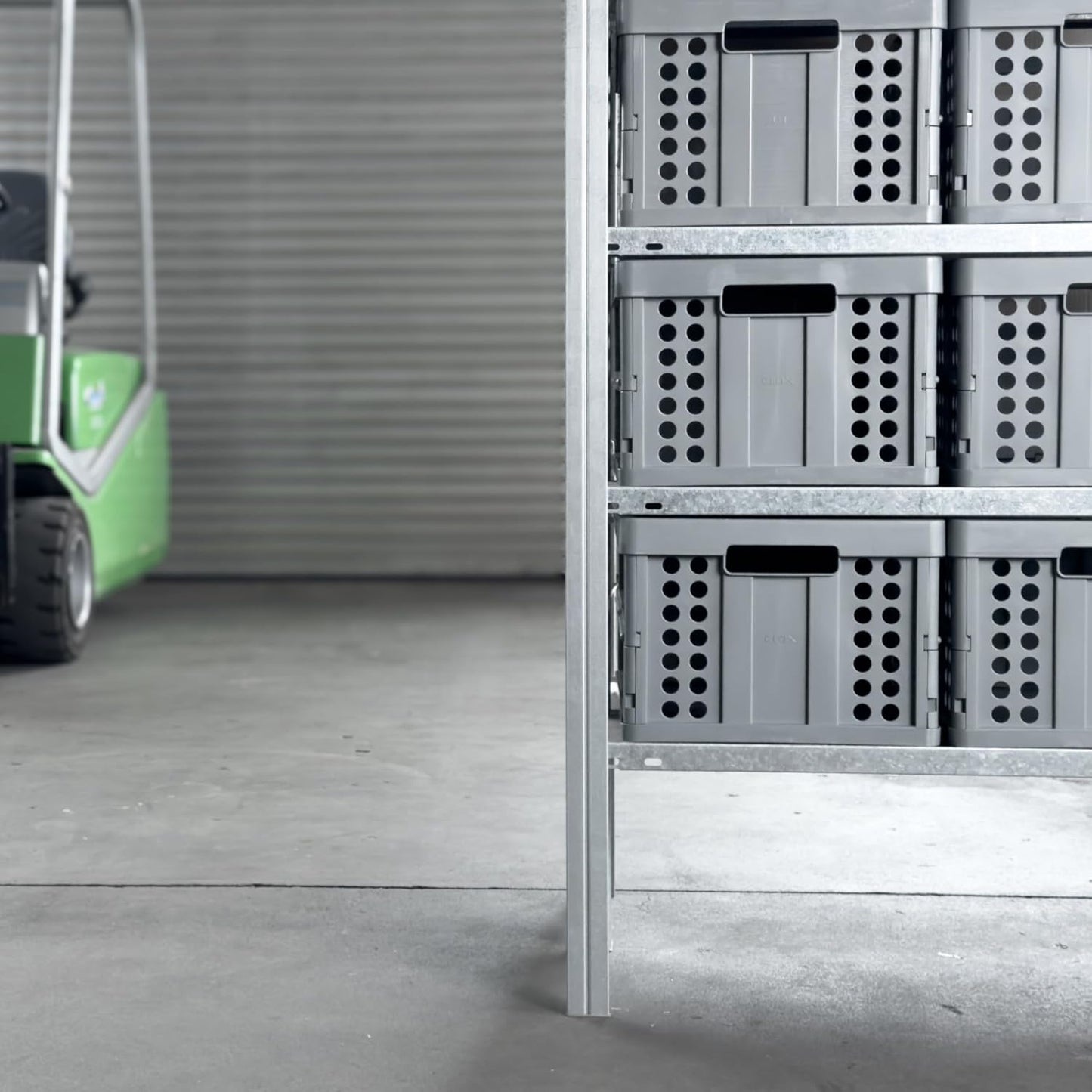 Clax® crate | folding box | basket | 48 qt (12 gal) | grey