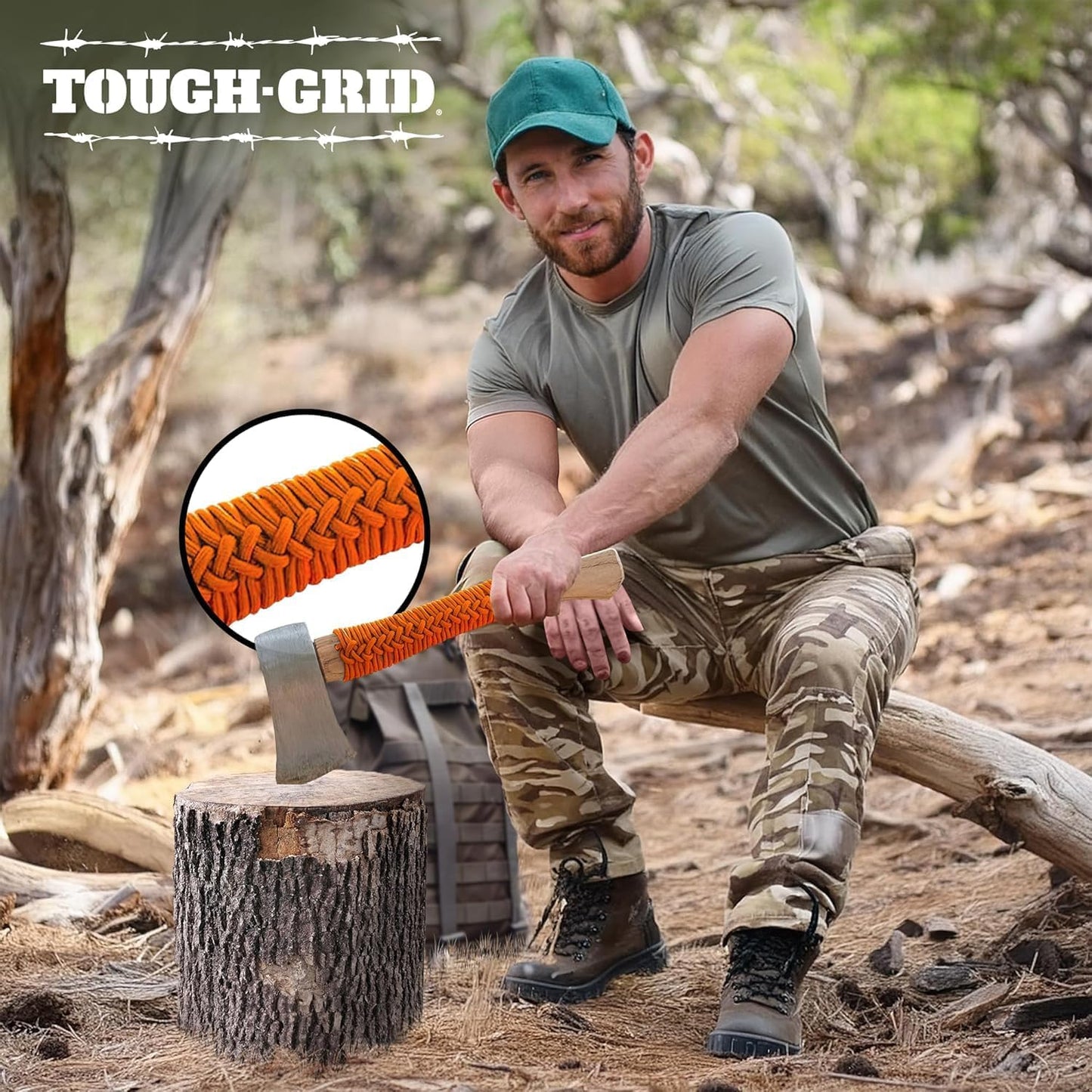 TOUGH-GRID 750 Paracord Rope Nylon Parachute Cord, Made in USA Survival Kit, Outdoor Adventures, Camping, Tactical Gear & Emergency Supplies, Military Type IV Mil-Spec
