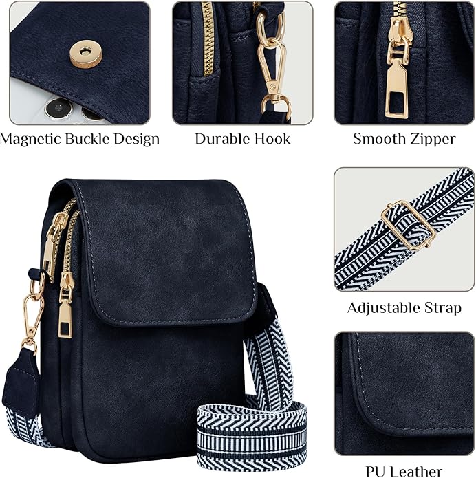 Fashion Small Crossbody Bags for Women Trendy Designer Cell Phone Purses Wallets with Card Holder Anti Theft Travel