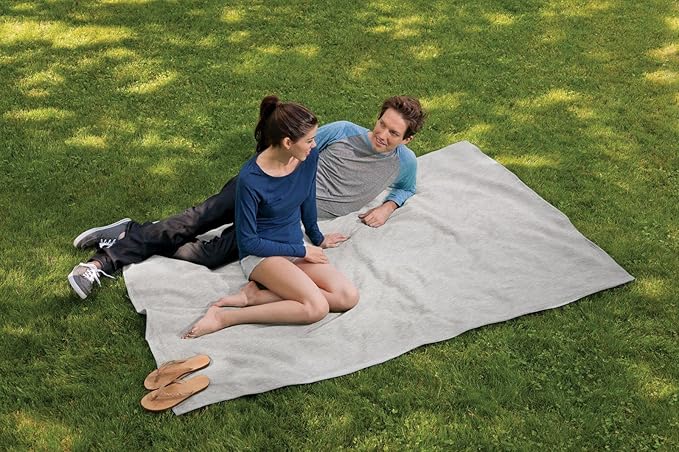 MV Sport Lightweight Sweatshirt Blanket Throw � Warm & Cozy, Breathable Oversized Fleece Knit, Couch, Bed, Travel, Cold Nights, and Outdoors � Soft Light Weight Blanket 54"" x 84"" Marble Heather