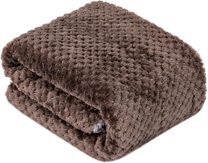 Fuzzy Sherpa Reversible Blanket for Baby, Soft Warm Cozy Coral Fleece Toddler, Infant or Newborn Reversible Blanket for Crib, Stroller, Travel, 40”×60”, Eagle Grey