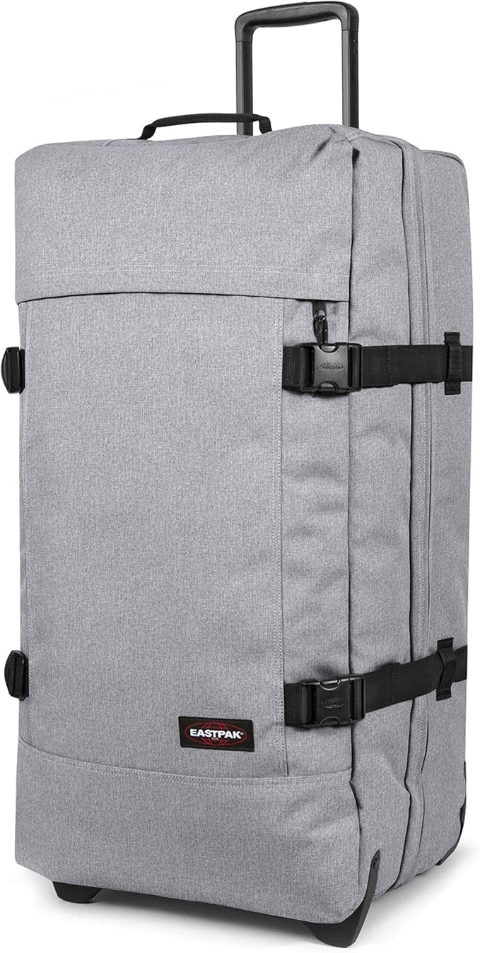 Eastpak Tranverz L – 121L Large Wheeled Luggage with Dual Compartments, TSA Lock, Compression Straps & Smooth-Wheeling System, Sunday Grey