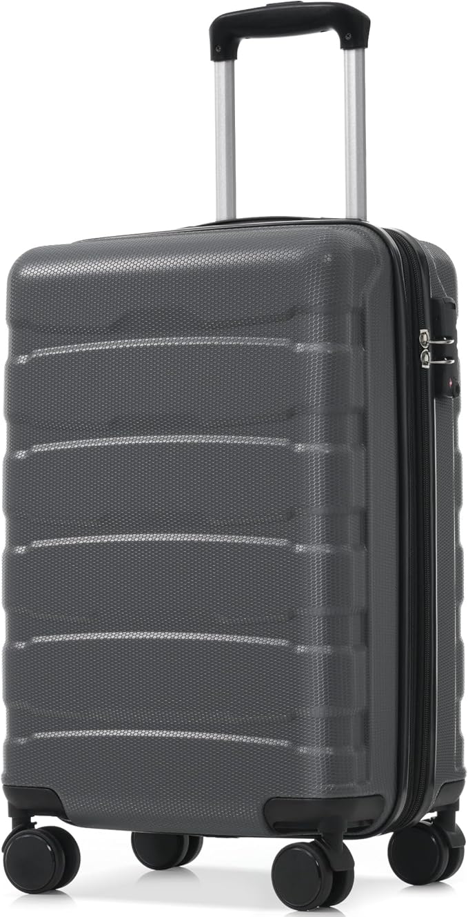 Merax 20 Inch Carry On Luggage, Expandable Hardshell Suitcase with Spinner Wheels TSA Lock, Lightweight Scratch-Resistant ABS for Weekend, Business Travel, Airline Approved