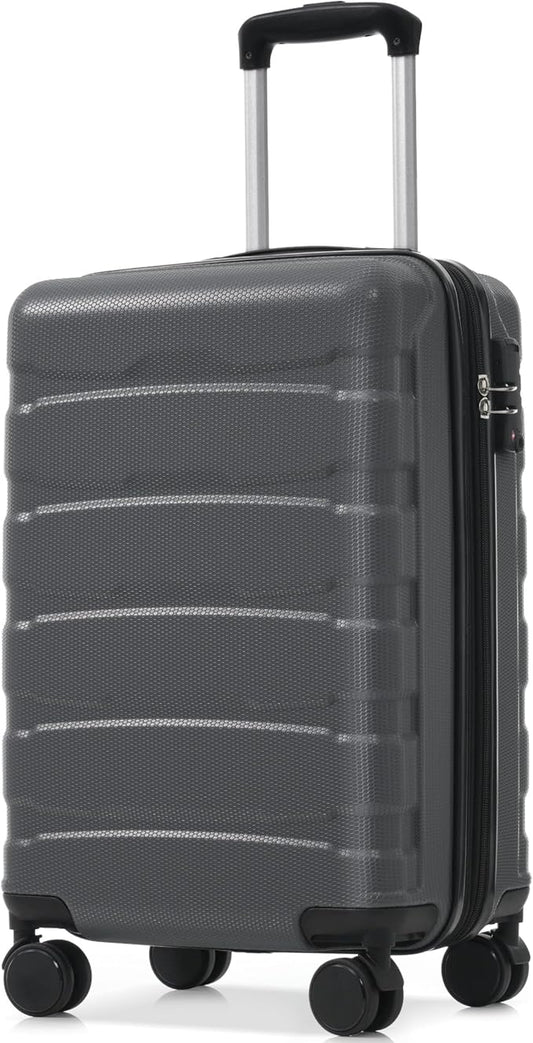 Merax 20 Inch Carry On Luggage, Expandable Hardshell Suitcase with Spinner Wheels TSA Lock, Lightweight Scratch-Resistant ABS for Weekend, Business Travel, Airline Approved