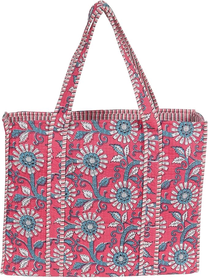 Marubhumi Women Lightweight Travel Bag Purse Cotton Shoulder Tote Bag For Shopping Grocery & Beach Bag