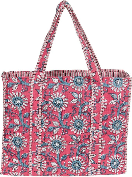 Marubhumi Women Lightweight Travel Bag Purse Cotton Shoulder Tote Bag For Shopping Grocery & Beach Bag