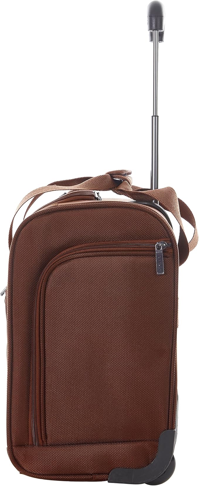 TPRC 15" Smart Underseat Carry-On Luggage with USB Charging Port, Brown