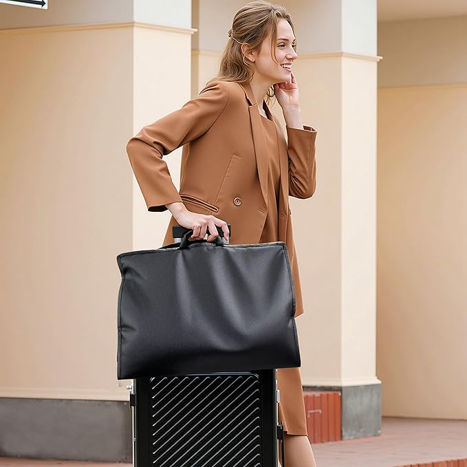 Garment Bag Travel Suit Storage: 63 Inch 3 Packs Fabric Breathable Zippered - Clothes Covers Carry Shoe Pockets Lightweight - Women Travel Wardrobe Protector Hanging Up Multiple