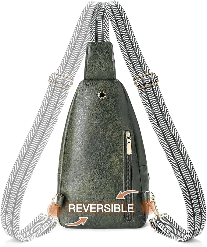 GAEKEAO Sling Bag for Women Crossbody Bags Fanny Pack Vegan Leather Chest Bag Travel Shoulder Belt Purse Backpack Gifts