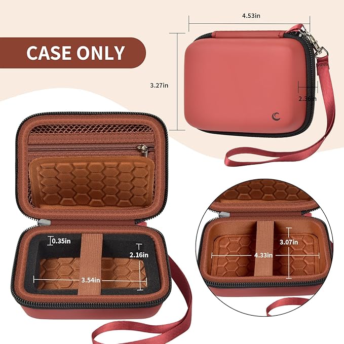 Comecase Carrying & Protective Case for Digital Camera, for CAMKORY/for Kodak Pixpro/for Canon PowerShot ELPH 180/190 / for Sony DSCW800 DSCW830 Cameras for Travel - Brown