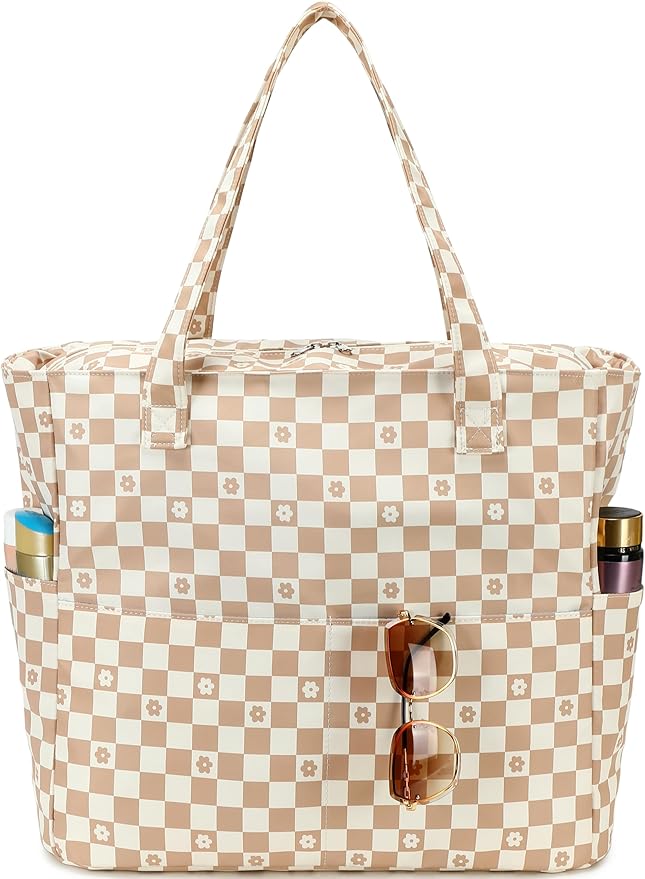 LEDAOU Beach Bag Waterproof Sandproof Women Beach Tote Pool Bag with Zipper for Swim Gym Grocery Travel with Wet Pocket | Sandproof, with Zipper, for Gym, Grocery, Travel, with Wet Pocket